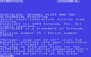 Image n° 1 - screenshots : Seastalker Image n° 1 - screenshots : Seastalker