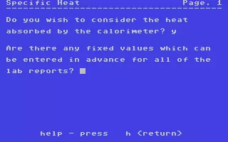 Image n° 1 - screenshots : Specific Heat Image n° 1 - screenshots : Specific Heat