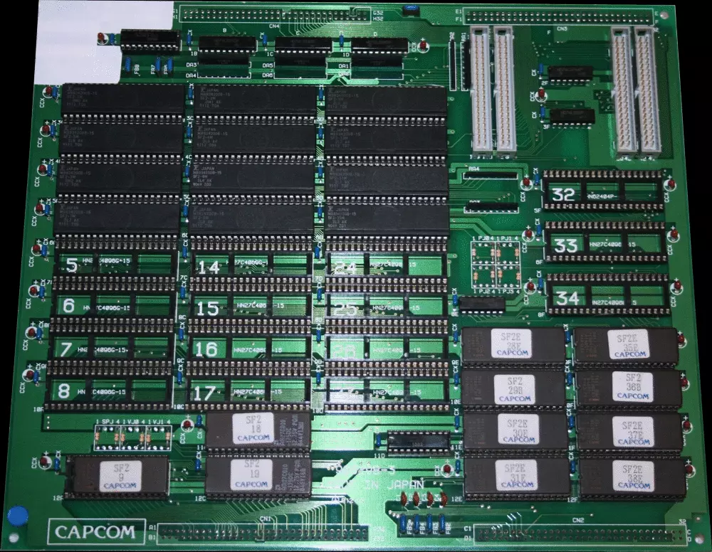 Image n° 2 - pcb : Street Fighter II: The World Warrior (World 910228)