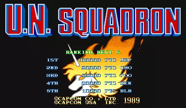 Image n° 5 - scores : U.N. Squadron (USA)