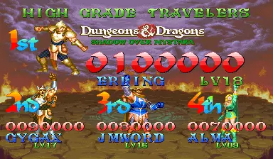 Image n° 1 - scores : Dungeons & Dragons: Shadow over Mystara (Brazil 960223)