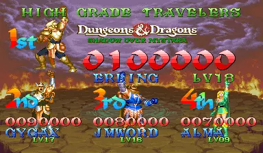 Image n° 1 - scores : Dungeons & Dragons: Shadow over Mystara (Euro 960209)