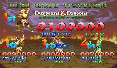 Image n° 1 - scores : Dungeons & Dragons: Shadow over Mystara (Euro 960208)