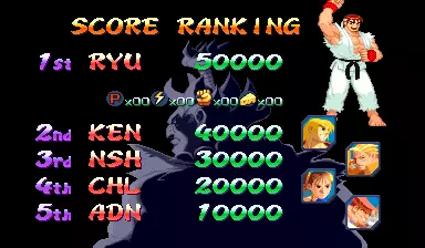 Image n° 4 - scores : Street Fighter Alpha 2 (USA 960306)