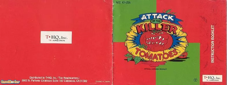 manual for Attack of the Killer Tomatoes