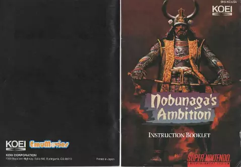 manual for Nobunaga's Ambition