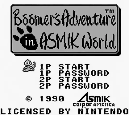 Image n° 6 - titles : Boomer's Adventure in ASMIK World