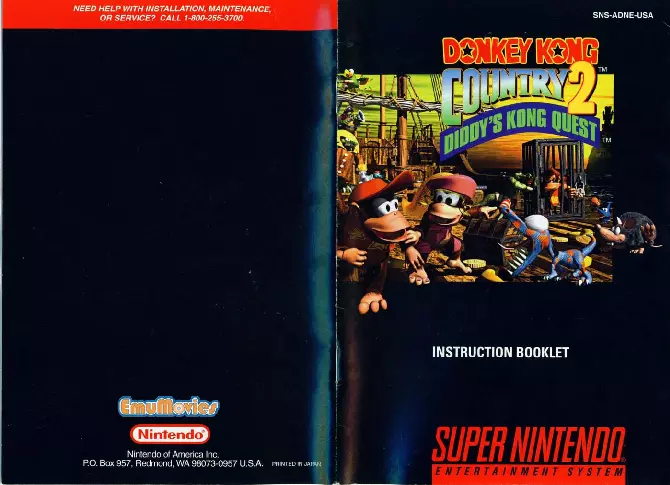 manual for Donkey kong country 2 - Diddy's Kong Quest