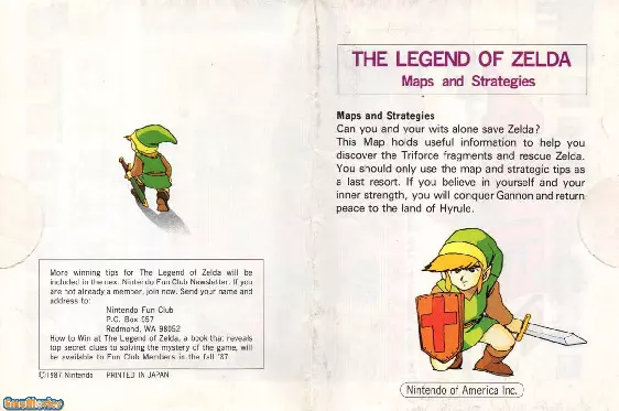 manual for The Legend of Zelda - A Link To the Past & Four Swords