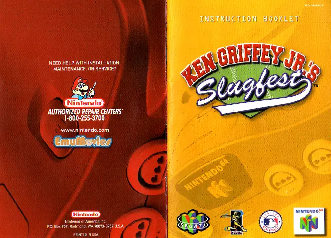 manual for Ken Griffey Jrs Slugfest