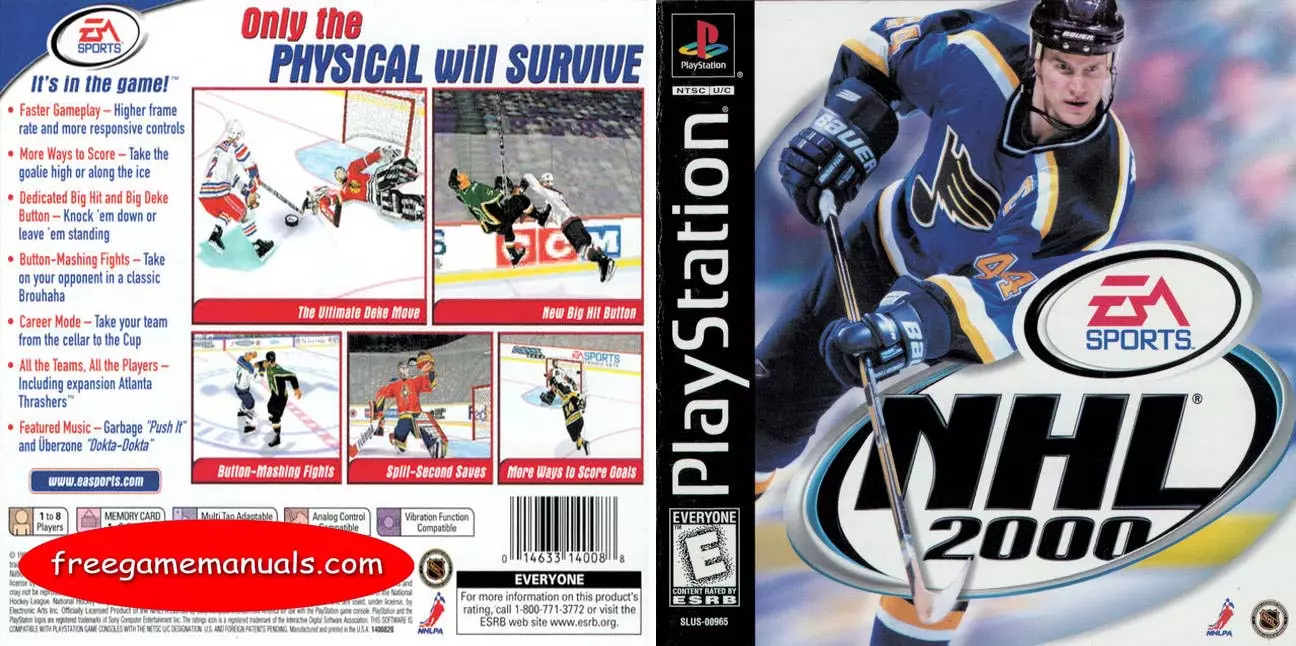 manual for NHL Blades of Steel 2000