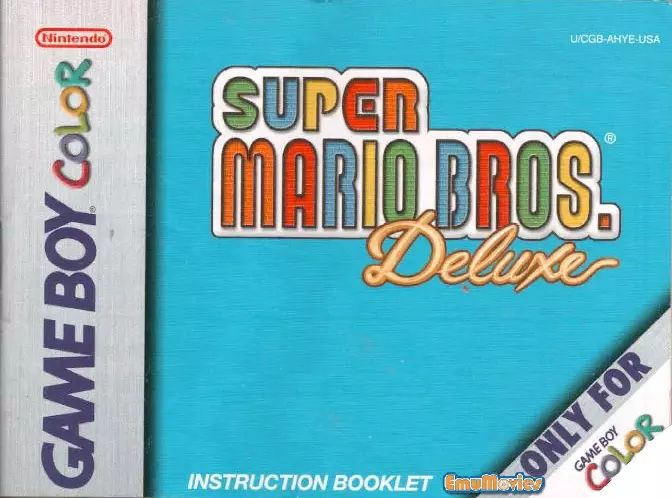 manual for Super Mario Bros. Deluxe