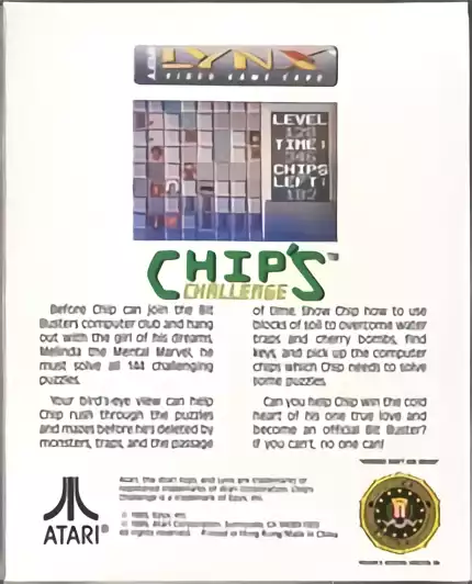 Image n° 2 - boxback : Chip's Challenge
