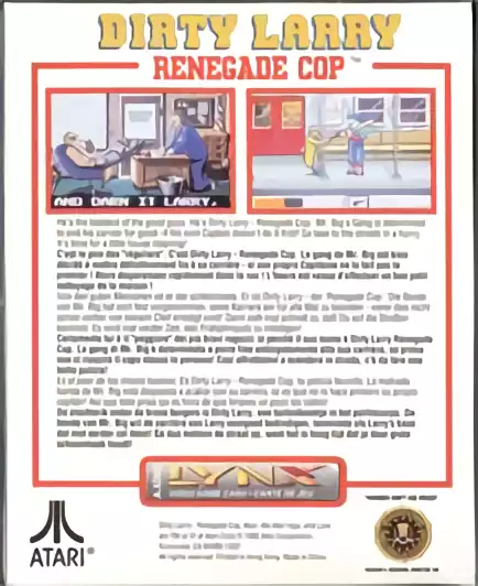 Image n° 2 - boxback : Dirty Larry - Renegade Cop