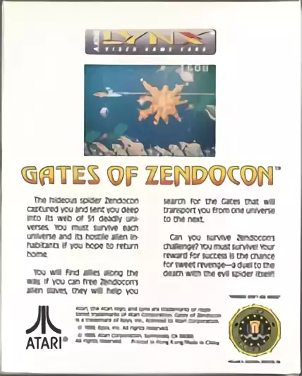 Image n° 2 - boxback : Gates of Zendocon, The