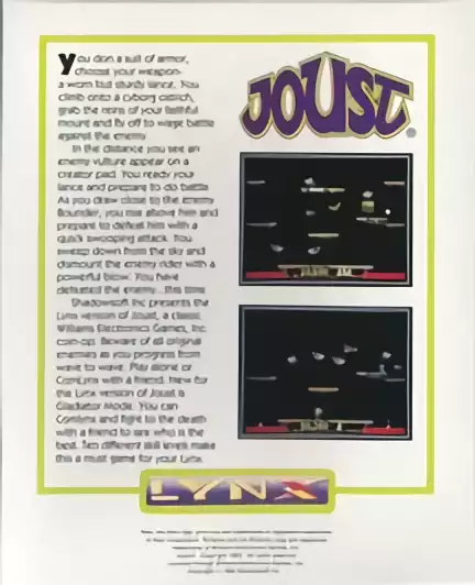 Image n° 2 - boxback : Joust