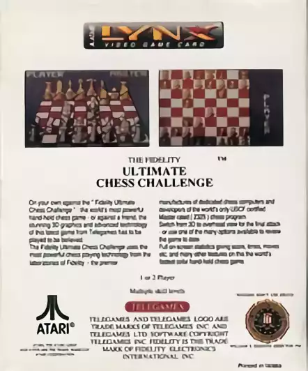 Image n° 2 - boxback : Fidelity Ultimate Chess Challenge