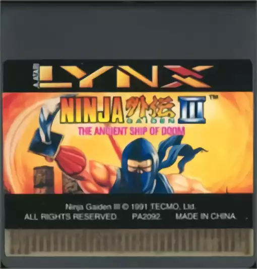 Image n° 2 - carts : Ninja Gaiden III - The Ancient Ship of Doom