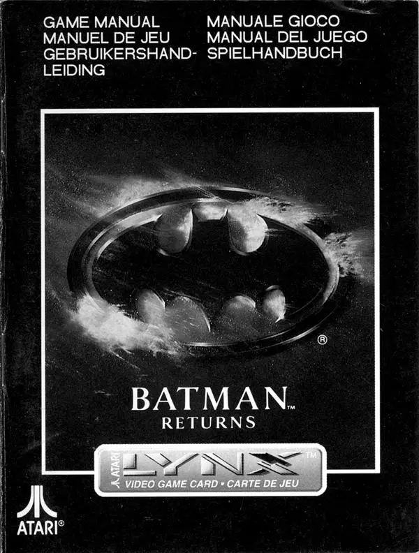 manual for Batman Returns