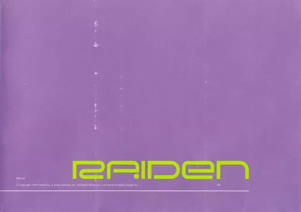 manual for Raiden
