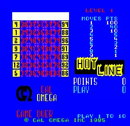 jeu Cal Omega - Game 24.6 (Hotline) jeu Cal Omega - Game 24.6 (Hotline)