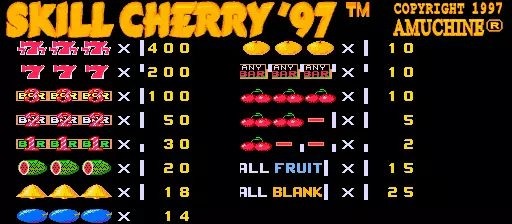jeu Skill Cherry '97 (ver. sc3.52c4) jeu Skill Cherry '97 (ver. sc3.52c4)