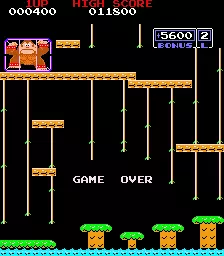 Image n° 1 - gameover : Donkey King Jr. (bootleg of Donkey Kong Jr.) Image n° 1 - gameover : Donkey King Jr. (bootleg of Donkey Kong Jr.)