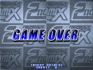 Image n° 2 - gameover : Guitar Freaks 2nd Mix Ver 1.01 (GQ883 VER. JAD) (CHD) (cdrom0) Image n° 2 - gameover : Guitar Freaks 2nd Mix Ver 1.01 (GQ883 VER. JAD) (CHD) (cdrom0)