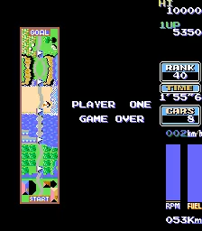 Image n° 3 - gameover : Road Fighter (set 3, conversion hack on Hyper Sports PCB) Image n° 3 - gameover : Road Fighter (set 3, conversion hack on Hyper Sports PCB)