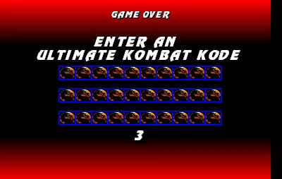 Image n° 3 - gameover : Ultimate Mortal Kombat 3 (rev 1.2)