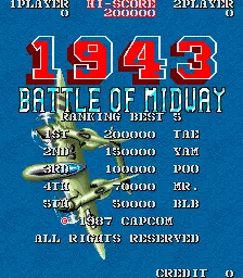 Image n° 2 - scores : 1943: Battle of Midway (bootleg, hack of Japan set)
