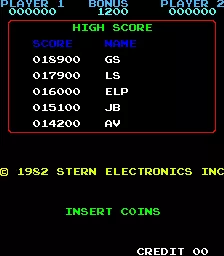 Image n° 2 - scores : Bagman (Stern Electronics, set 1) Image n° 2 - scores : Bagman (Stern Electronics, set 1)