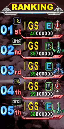 Image n° 4 - scores : DoDonPachi II - Bee Storm (Hong Kong, ver. 101) Image n° 4 - scores : DoDonPachi II - Bee Storm (Hong Kong, ver. 101)