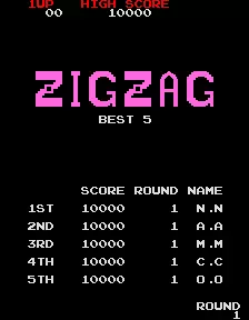 Image n° 2 - scores : Zig Zag (Dig Dug hardware)