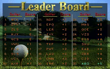 Image n° 2 - scores : Golden Tee '98 (v1.00S) Image n° 2 - scores : Golden Tee '98 (v1.00S)