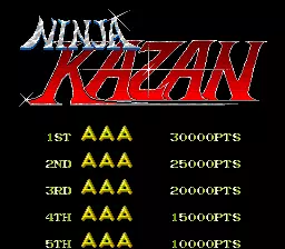 Image n° 1 - scores : Ninja Kazan (World) Image n° 1 - scores : Ninja Kazan (World)