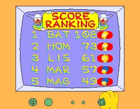 Image n° 5 - scores : The Simpsons (2 Players World, set 1)