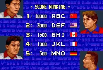 Image n° 2 - scores : Super Volley '91 (Japan)