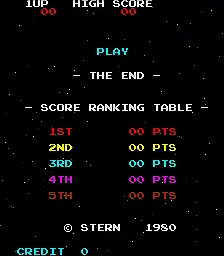 Image n° 2 - scores : The End (Stern Electronics) Image n° 2 - scores : The End (Stern Electronics)