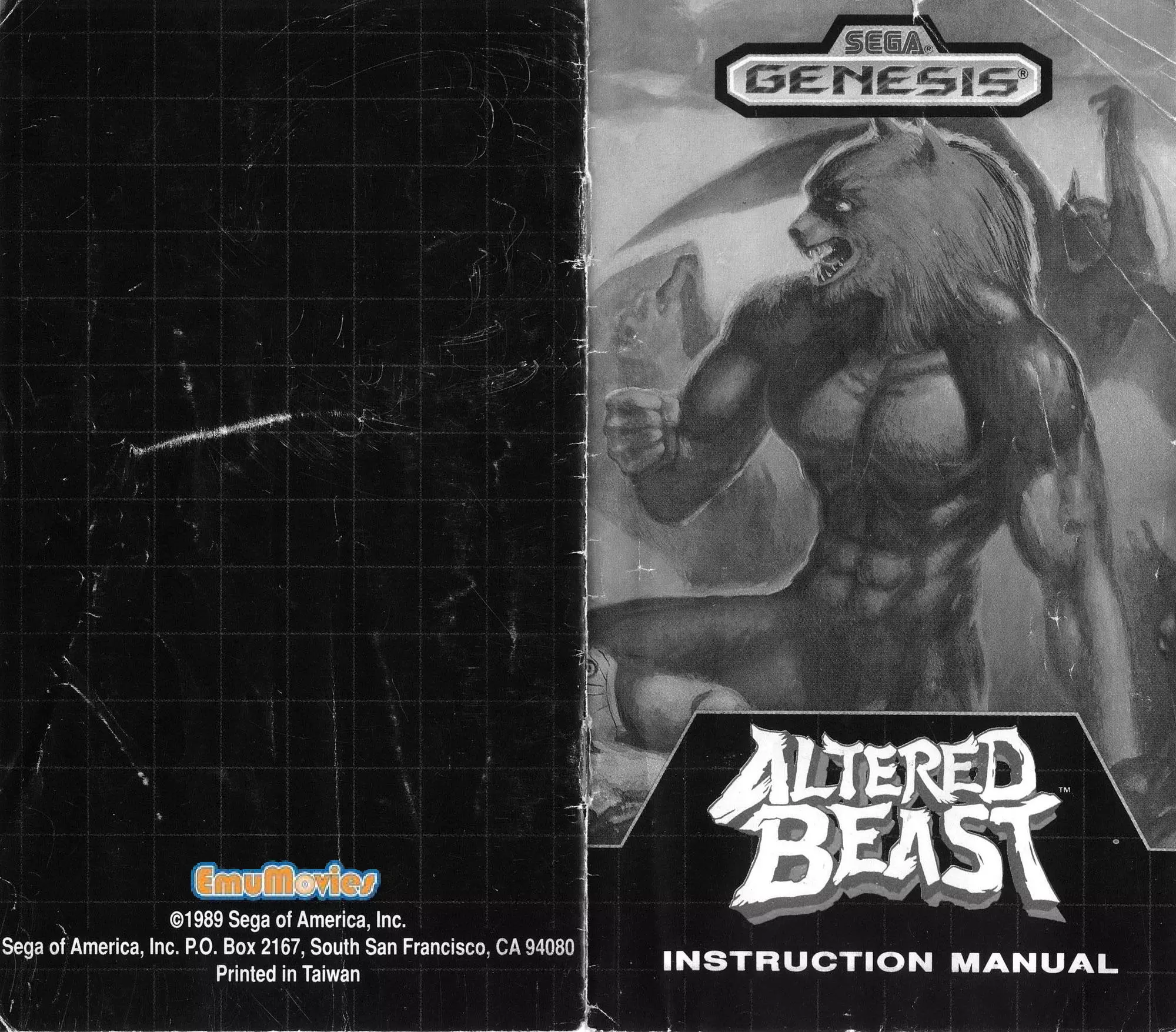 manual for Altered Beast