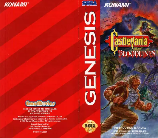 manual for Castlevania - Bloodlines
