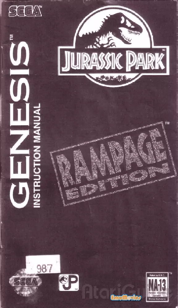 manual for Jurassic Park - Rampage Edition