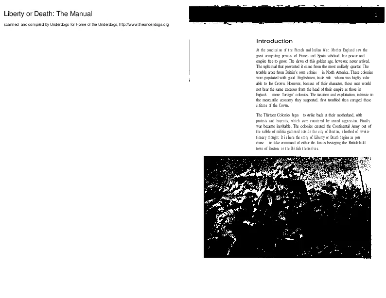 manual for Liberty or Death