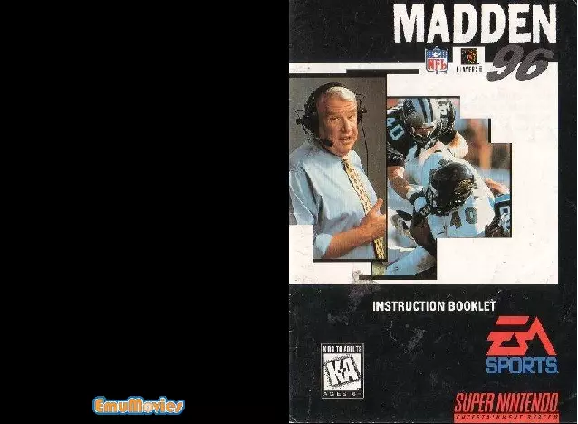 manual for Madden NFL 96