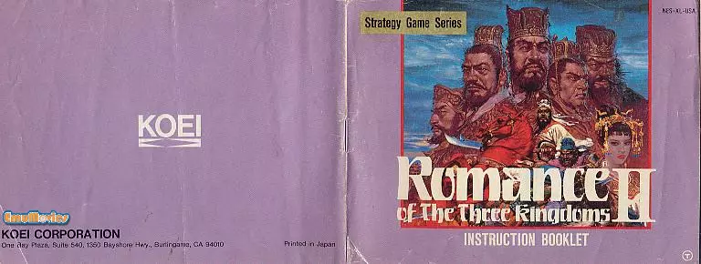 manual for Romance of the Three Kingdoms II