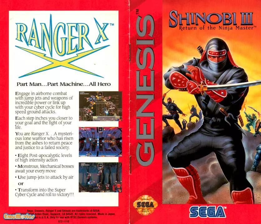 manual for Shinobi III - Return of the Ninja Master