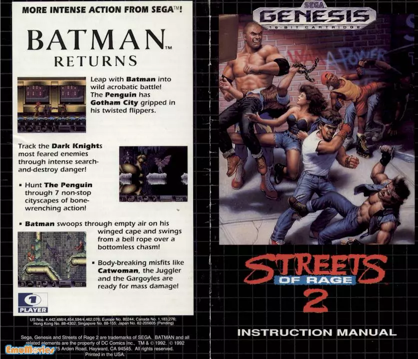 manual for Streets of Rage 2