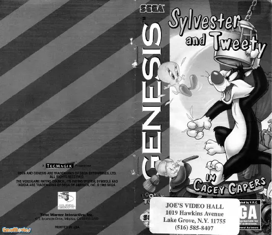 manual for Sylvester and Tweety in Cagey Capers