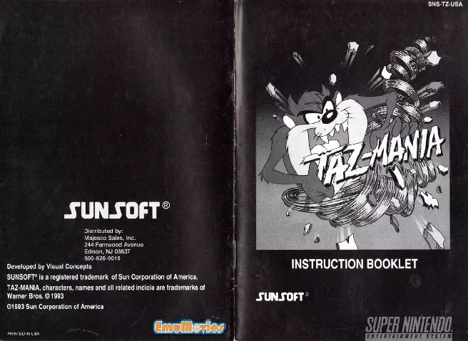 manual for Taz-Mania