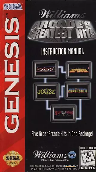 manual for Williams Arcade's Greatest Hits